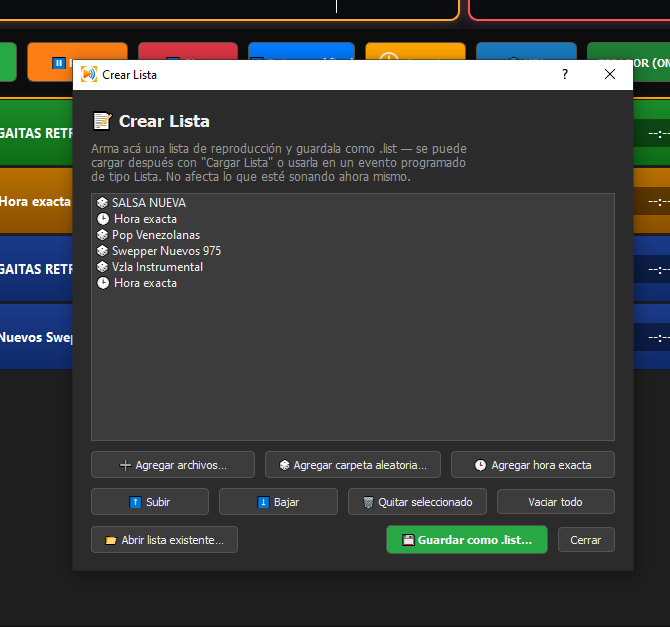 Crear listas